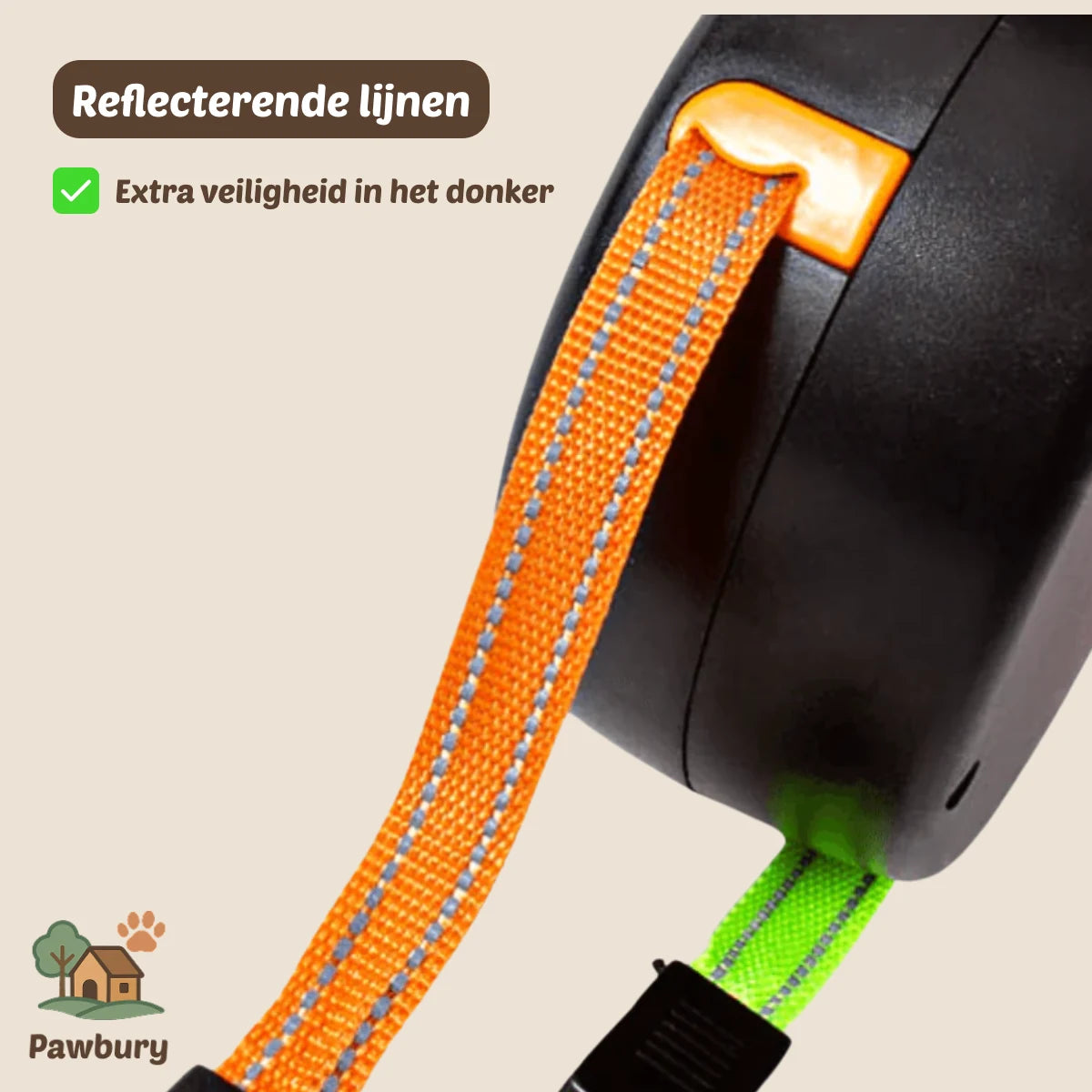 Pawbury's 2-in-1 Dog Leash - Handig & veilig tegelijk uitlaten zonder gedoe