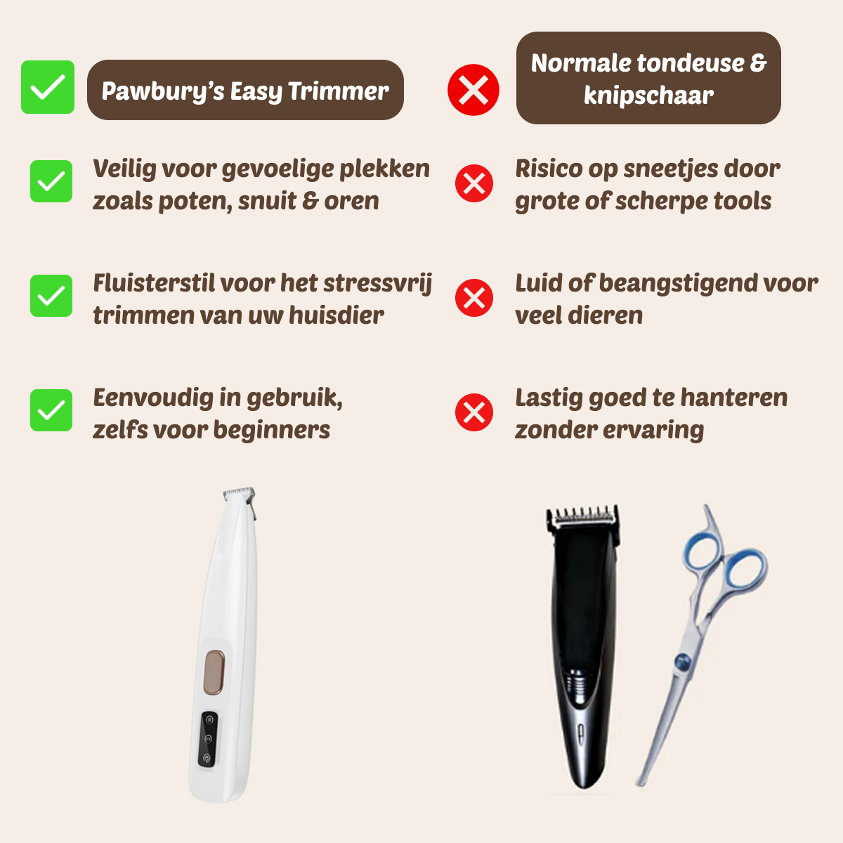 Pawbury's Easy Trimmer - Veilig en gemakkelijk professioneel trimmen
