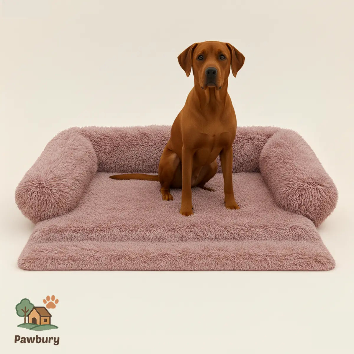 Pawbury's Zacht Hondenbed met Gevulde Steun - Ideaal voor op de bank