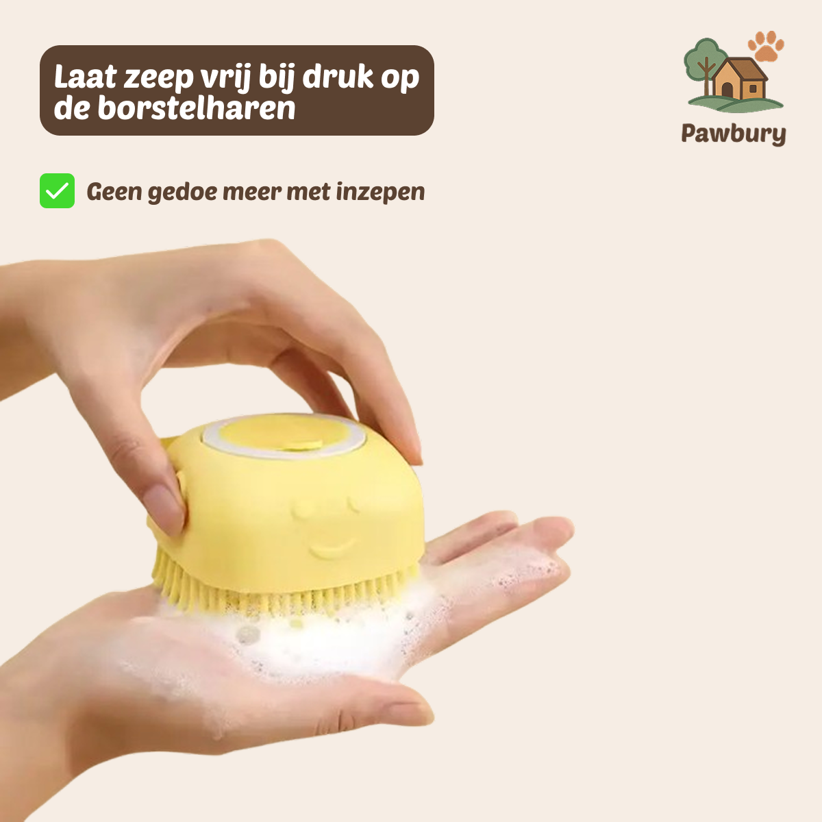 Pawbury's Foam Buddy - Comfortabel badplezier voor uw huisdier