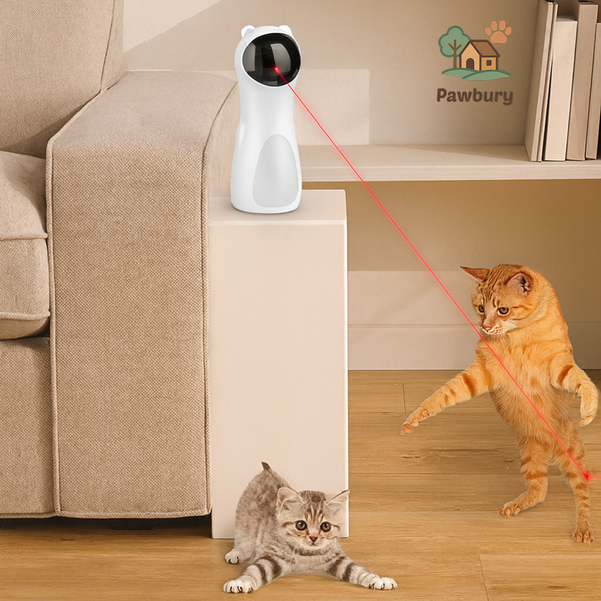 Pawbury's Cat Laser Toy - Makkelijk en gaaf vermaak voor uw kat