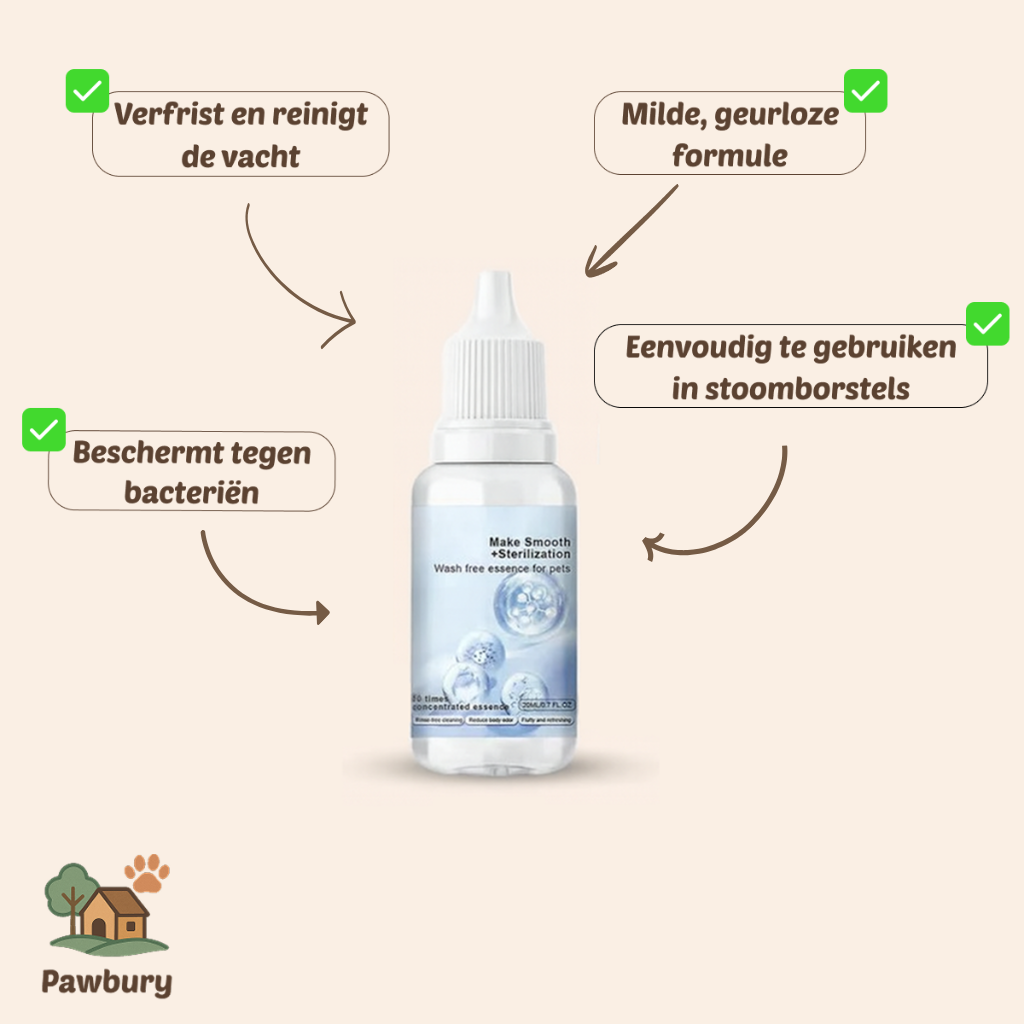 Vachtverzorgings Shampoo Druppels - Ideaal voor in een stoomborstel